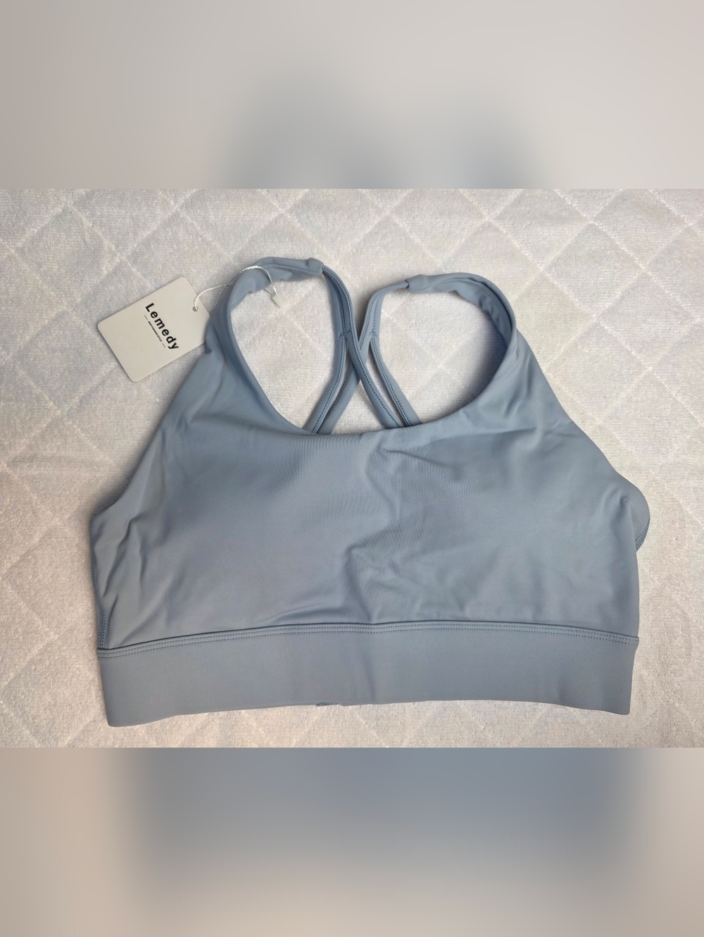 Lemedy Slate Blue High-Impact Strappy Back Sports Bra - Size 8 (L) - NWT - Picture 3 of 11